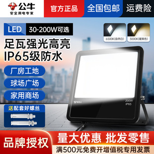 Bull Led Floodlight Outdoor Light Lighting Household Solar Light Factory Room Outdoor Searchlight Courtyard Street Light
