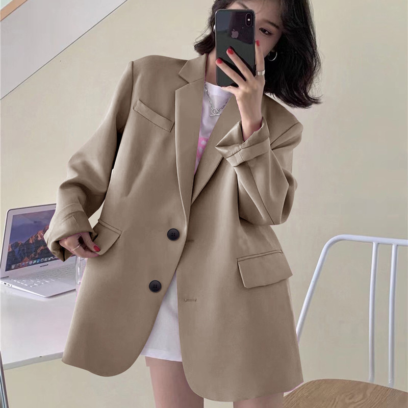 Khaki design classic suit jacket