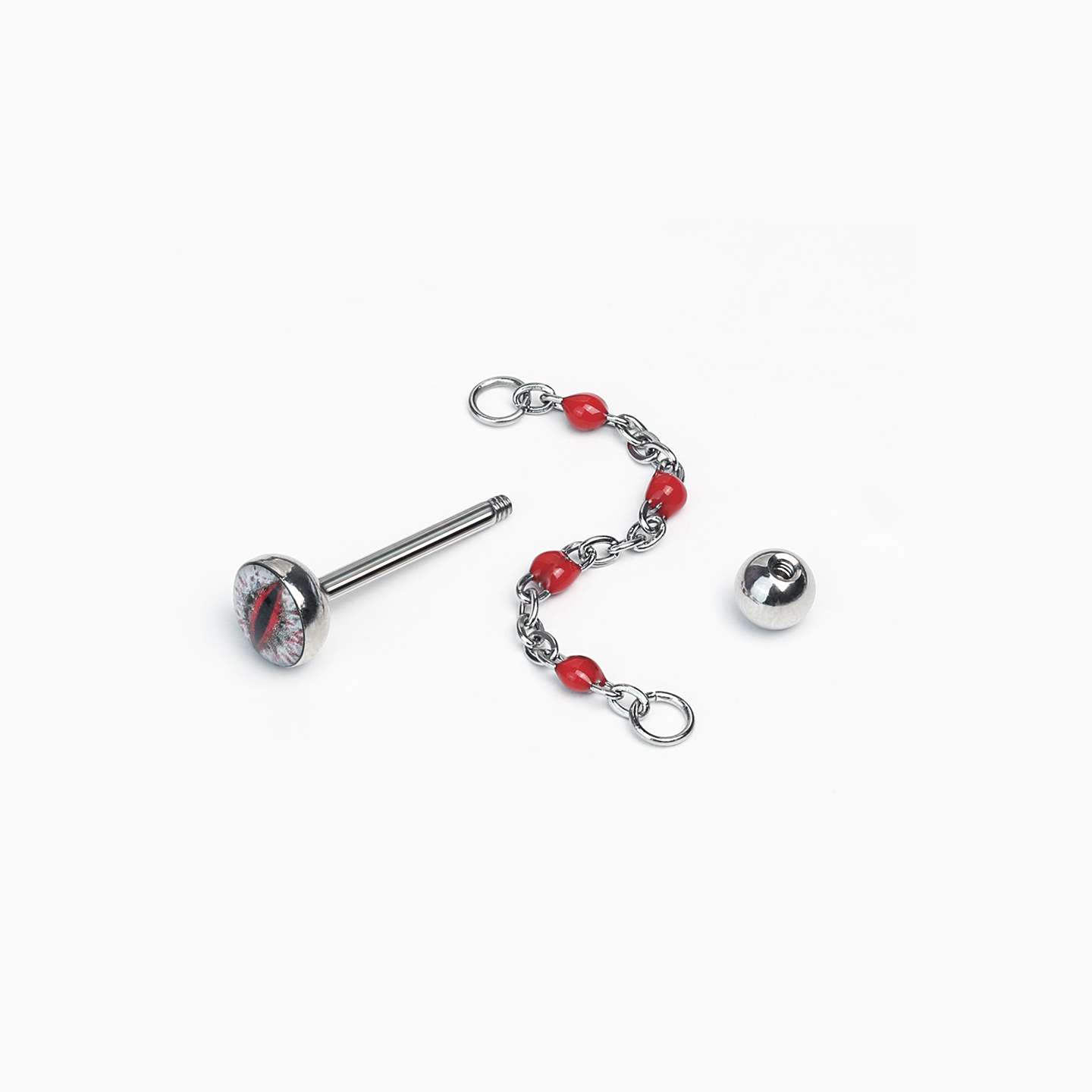 16G labret stud size and finish detail