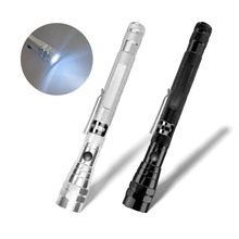 led爪子伸缩可弯曲检查镜手电筒磁力捡拾器磁铁吸力棒带灯检测镜