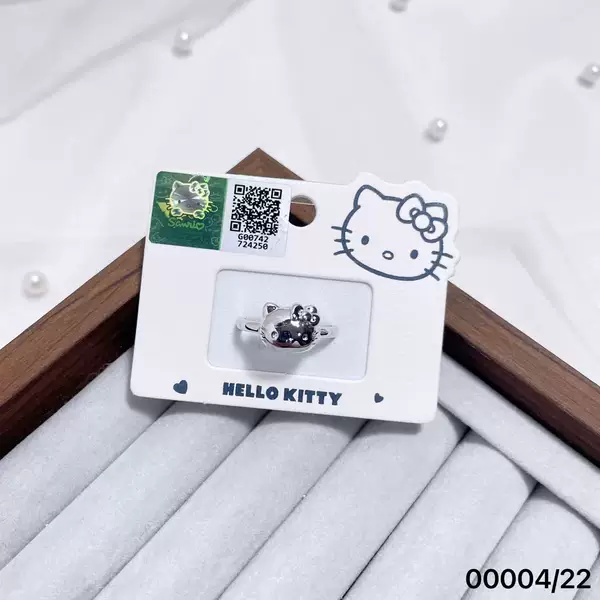 Sanrio Genuine Authorized Kt Cat Ring Cute Cartoon Girl Heart Hello Kitty Ring Opening Adjustable Ring