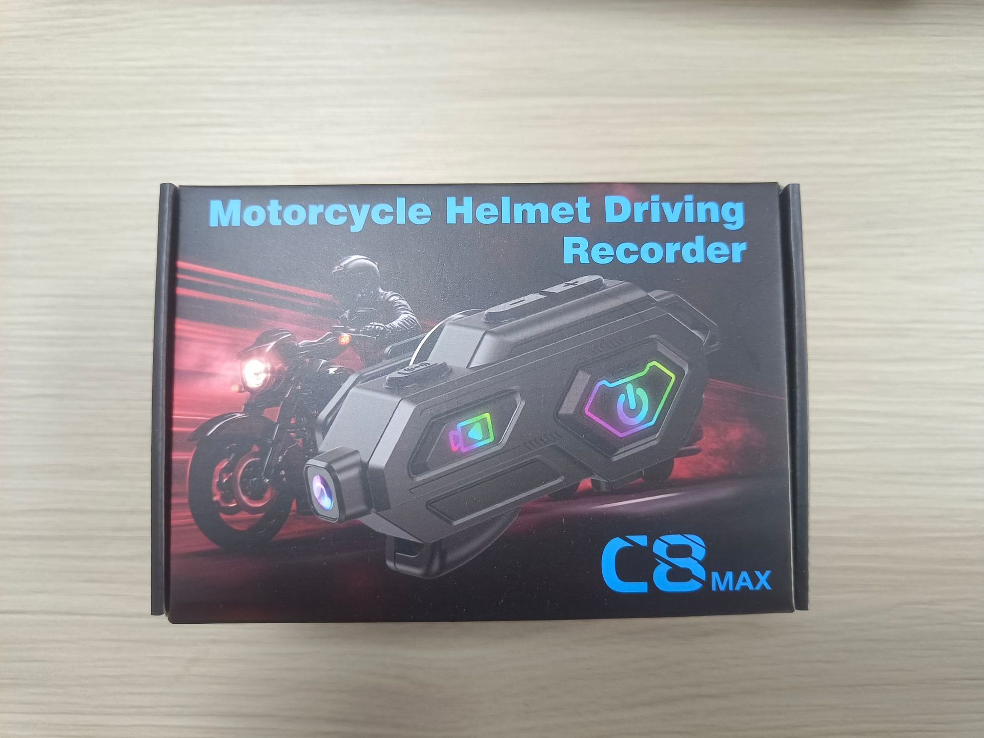 Motorcycle helmet wireless bluetooth headset driving camera recorder APP real-time video double intercom headset