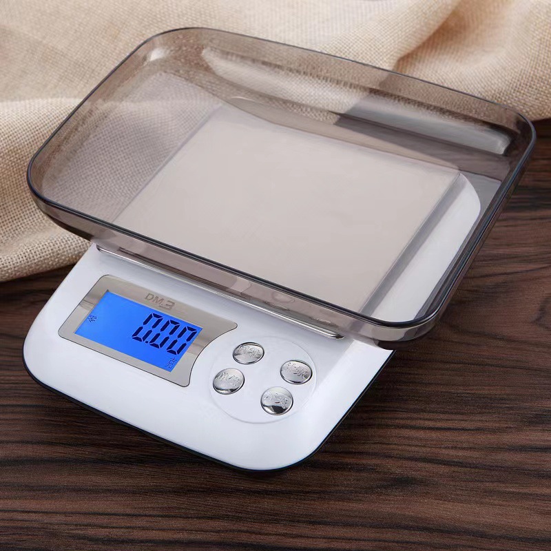 DM3珠宝秤 高精度带翻盖电子秤 0.01g家用天平秤 小型珠宝茶叶秤