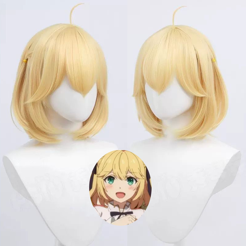 The reborn queen and the genius daughter Annis Fia cos wig light golden bob head modeling rose net