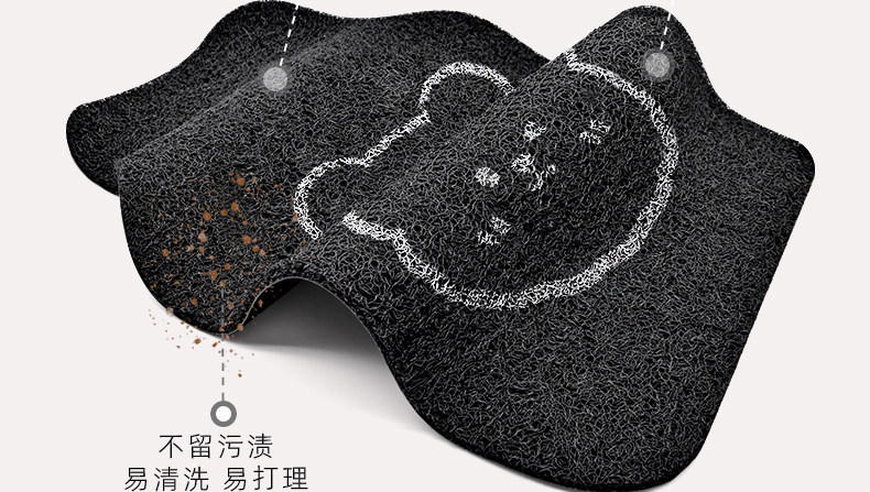 Car Wire Loop Floor Mat Single Piece Cute Cartoon Design for Women Universal Car Carpet Mat Anti-Dirt Easy to Clean for the Driver's Seat