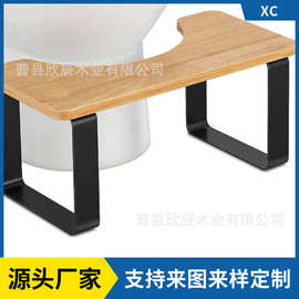 跨境铁艺竹木马桶凳脚凳卫生间厕所儿童脚踏脚踩垫脚凳子置物架