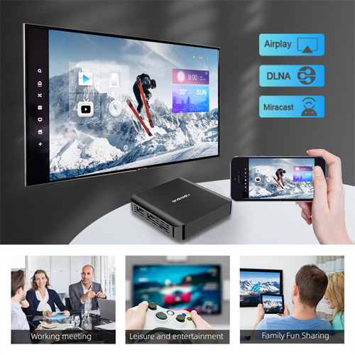 TV98 ATV plus Set-Top Box Android 14 Dual Band 5G WiFi Bluetooth Voice Remote tvbox