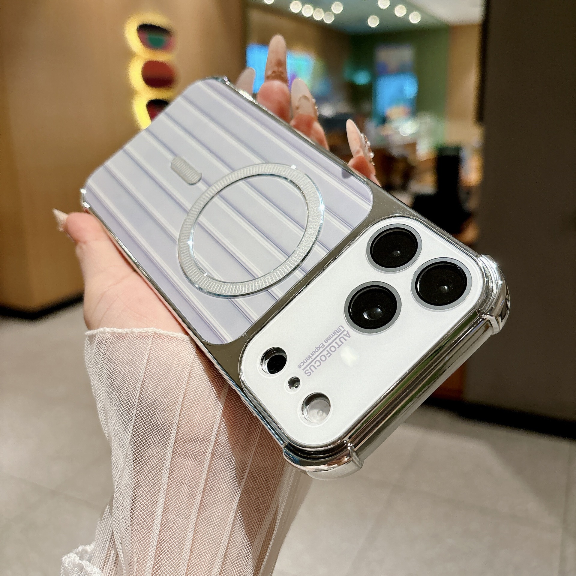 Funda Magnética Tipo Maleta para iPhone 18 Pro Max, Silicona, Anticaídas