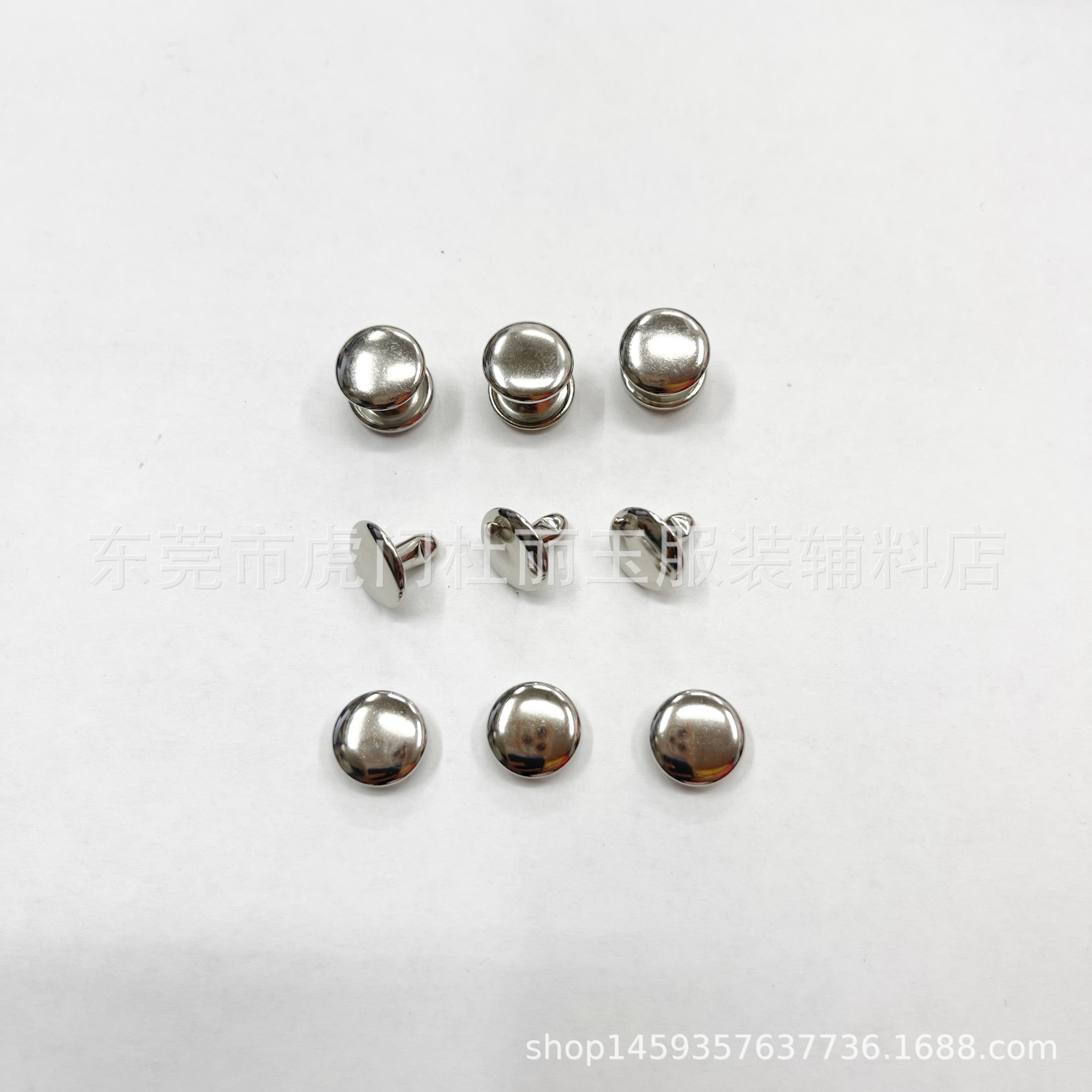 现货供应多色金属撞钉铜柳钉蘑菇钉双面撞钉服饰五金辅料