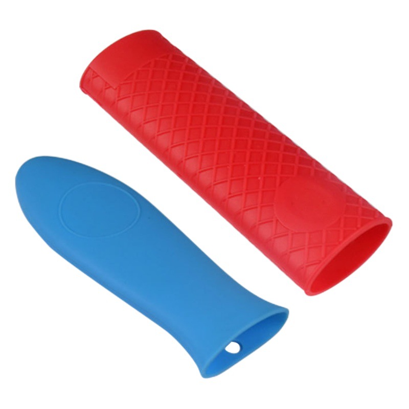 En stock gran panal silicona olla manija cubierta aislamiento térmico olla manija cubierta wok mango guantes a prueba de calor antideslizante engrosada olla manija cubierta