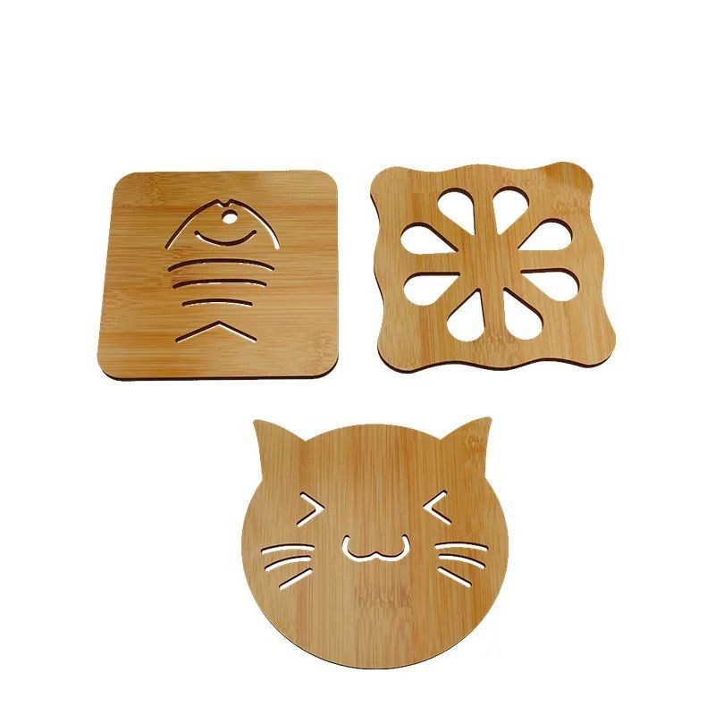 mesa de comedor casera almohadilla de aislamiento térmico cocina de bambú tazas almohadilla platos almohadilla de madera resistente a altas temperaturas
