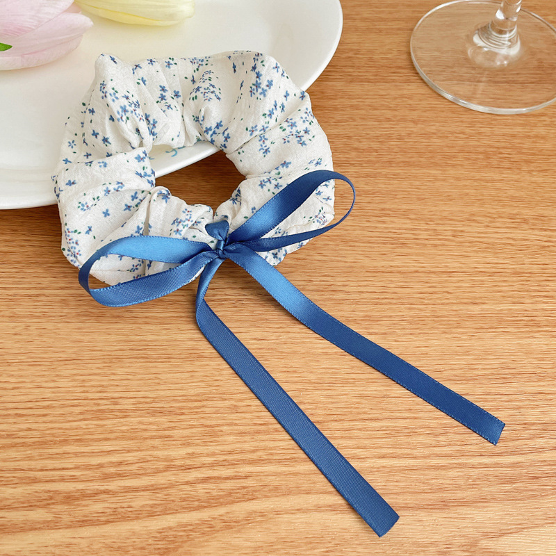 Lazo para el cabello de intestino grueso de encaje de alta calidad de Corea del Sur, flor para la cabeza duradera de todo fósforo, banda de goma de alta elasticidad, bufanda cuadrada, cuerda para el cabello