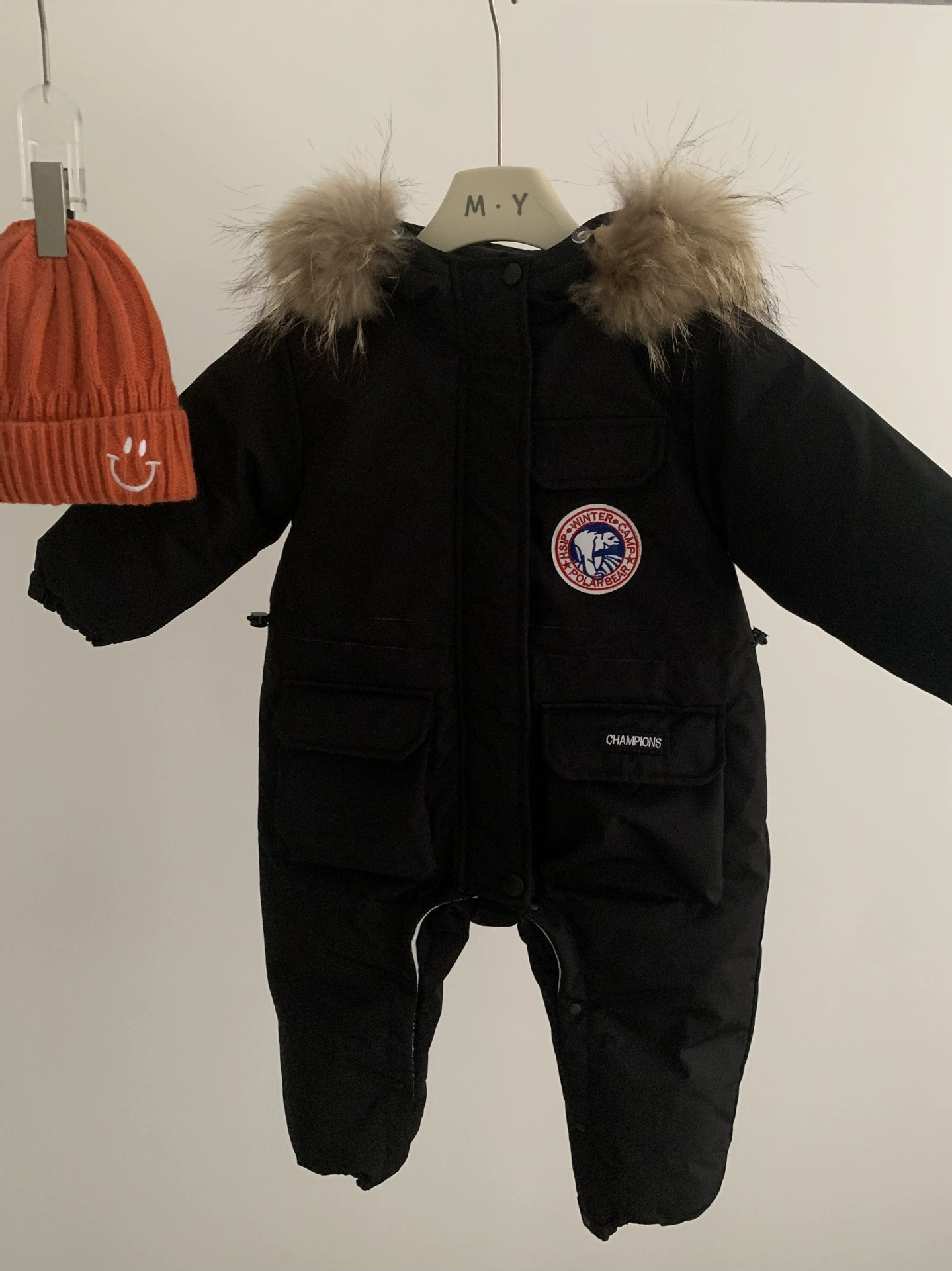 Children's keep warm winter down jacket, colored hoody for men and women