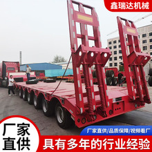 跨境定制13米液压爬梯式低平板半挂车 供应三线六轴低平板半挂车