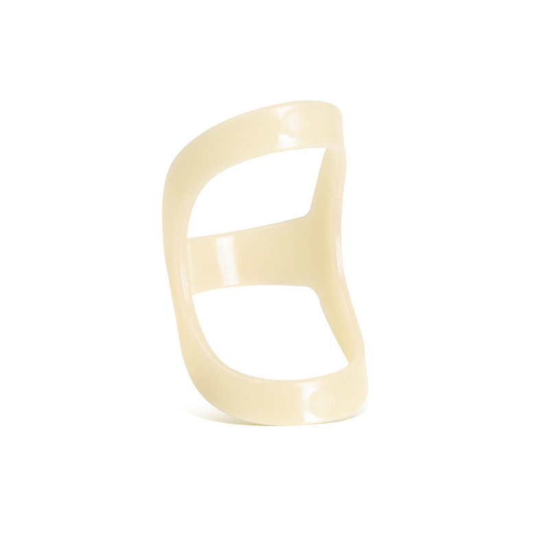 Adjustable plastic finger correction splint for injured and bent finger joints, to fix and correct finger posture