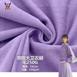 爽棉大卫衣刷毛250G  新棉cvc毛圈针织面料 校服卫衣套装玩具布