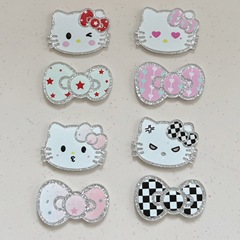 絵文字シリーズ漫画猫ファイングリッターアクリルアクセサリー diy ジュエリーアクセサリーヘアピン靴花携帯電話ケース