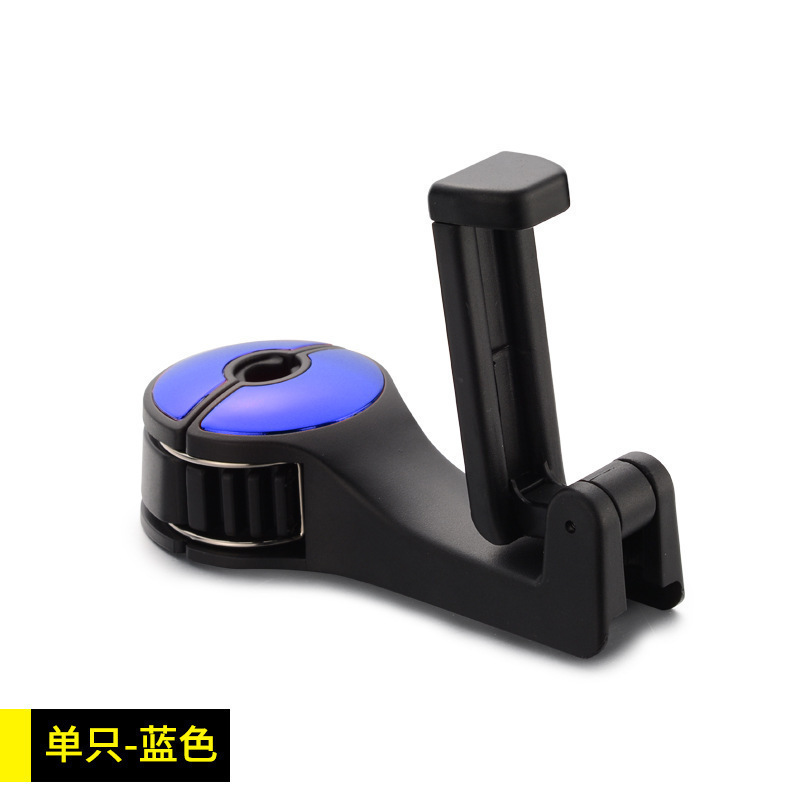 车载多功能挂钩手机支架汽车创意后排头枕挂钩车用锁扣式手机支架