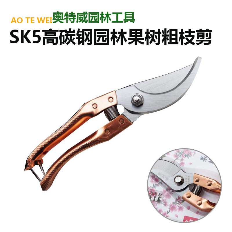 厂家批发果树修枝剪 园林树枝剪刀 园艺粗树枝 果枝剪
