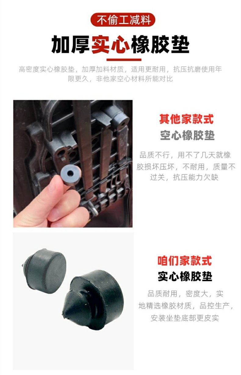Motorcycle Scooter Electric Seat Bag Rubber Pad Cushion Buffer Block Seat Bag Assembly Black Rubber Pad Block
