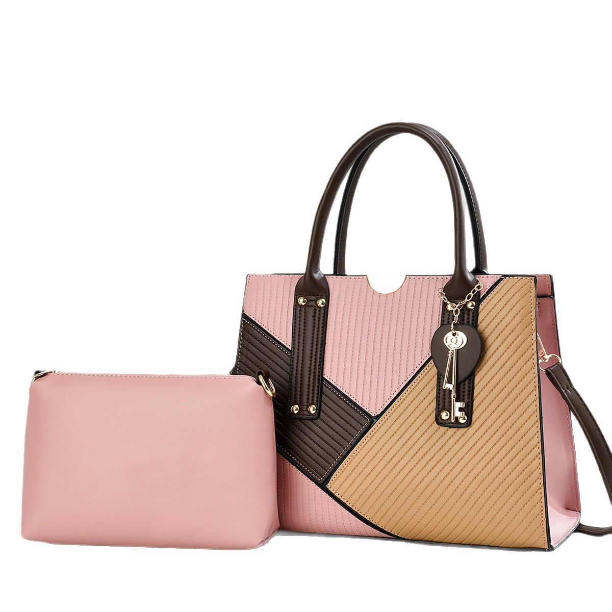 Dos piezas de paquete de bolsos de moda, bolsos de mano retro, bolsos de hombro casuales, bolsos de alta capacidad, bolsos transfronterizos