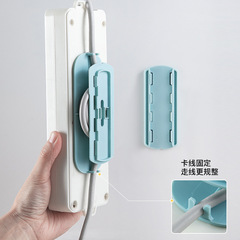 Plug strip holder removable wire winding wall-mounted router storage rack data line card wire storage cable organizer