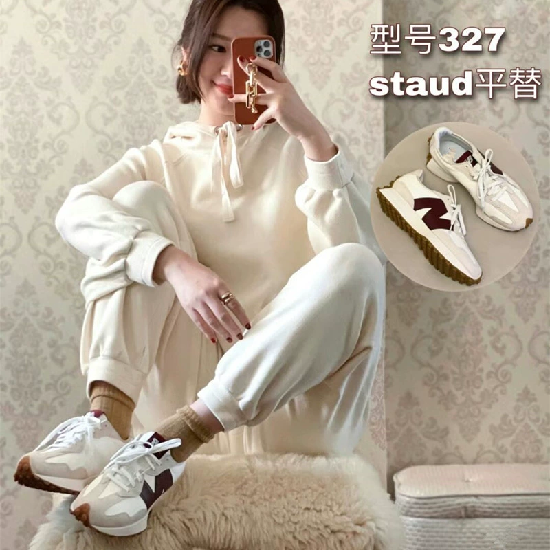 Спортивная обувь Putian Chunyuan NB327 Yuanzu серые/черные и белые, морская соль, ретро-беговые кроссовки, обувь Putian