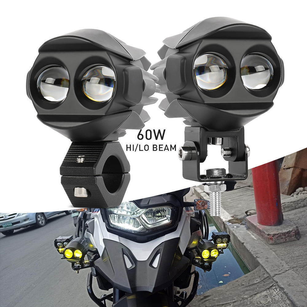 (2개) 새로운 전기 자동차 헤드 라이트 물 새 오토바이 스포트라이트 보조 램프 R1200GS F800GSLED 안개 램프 스포트라이트