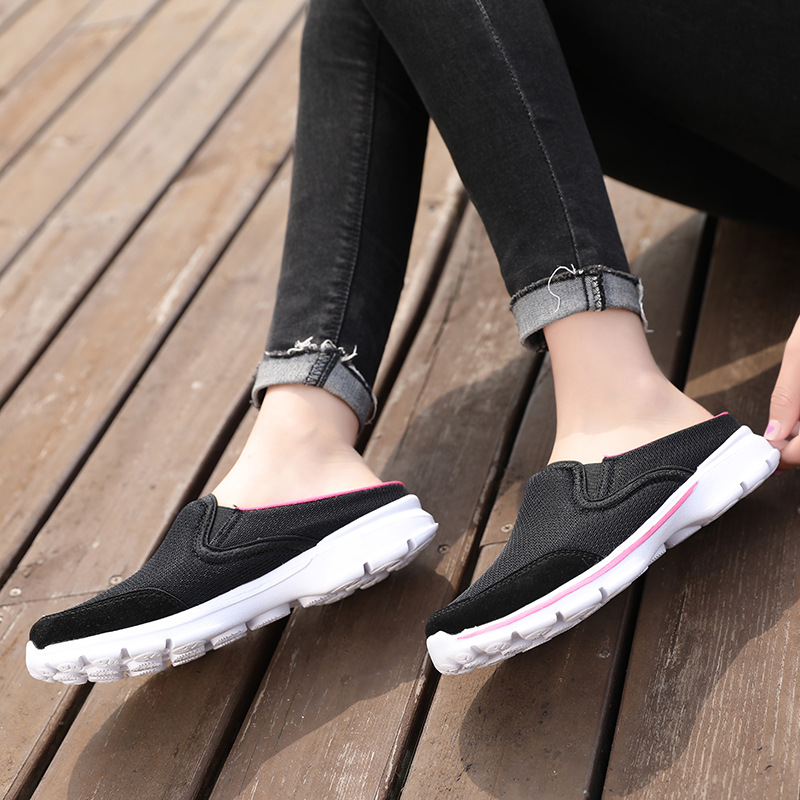 Scarpe casual donna in mesh senza lacci basse leggere_voghion.com