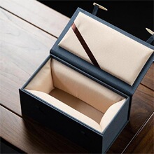 瓷器花瓶包装盒古董文玩工艺品摆件佛像蓝色麻布锦盒大号空礼品盒