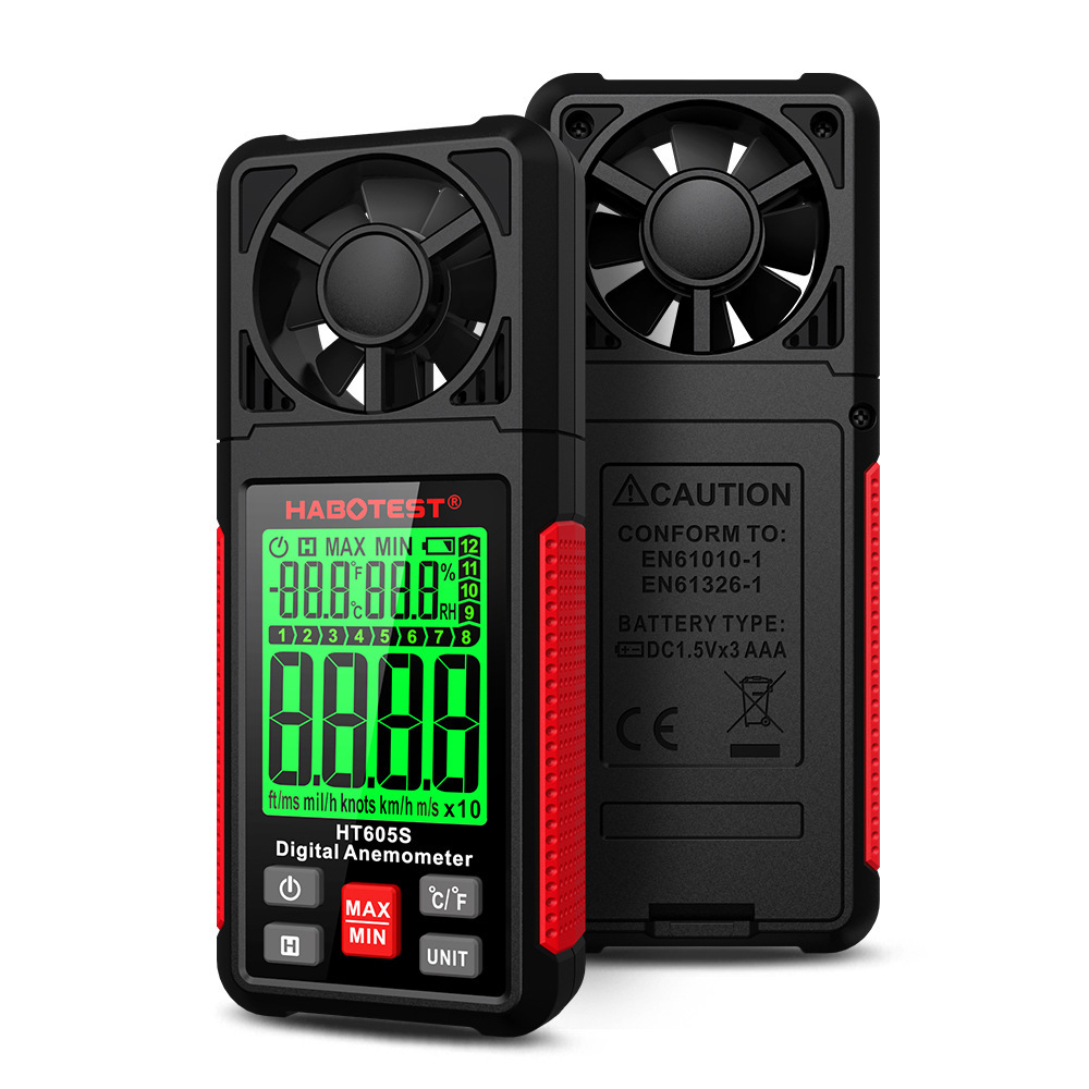 Habotest/Huabo Ht605 Handheld Portable Wind Speed Meter Thermal Wind Meter Ht605S
