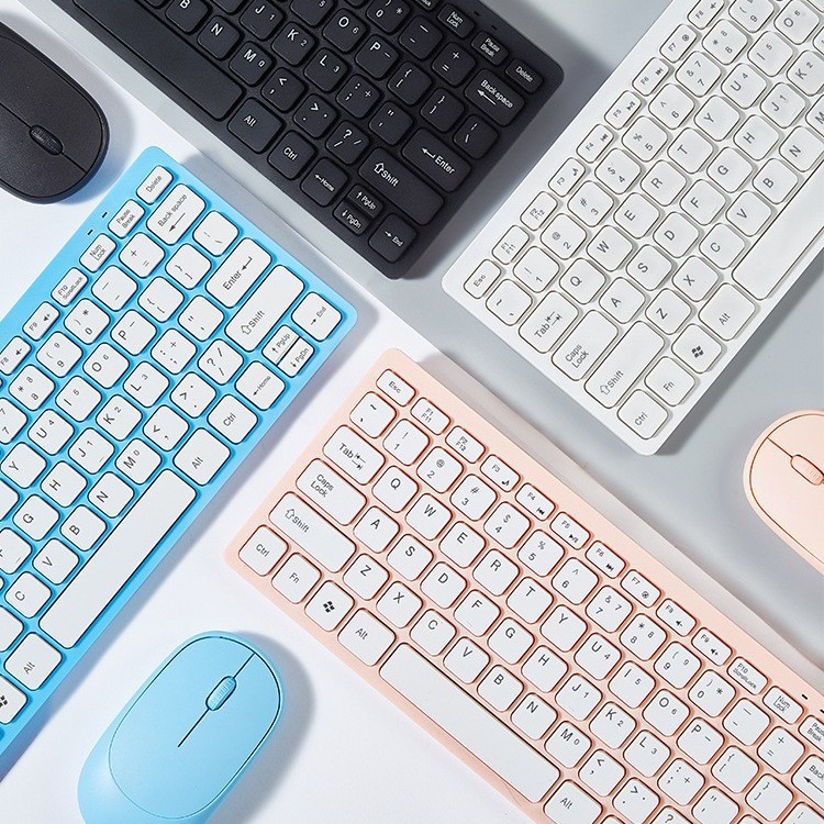 Wholesale Wireless Keypad Mouse suit 78 Keys Chocolate Mini Laptop Office 2.4G Keyboard