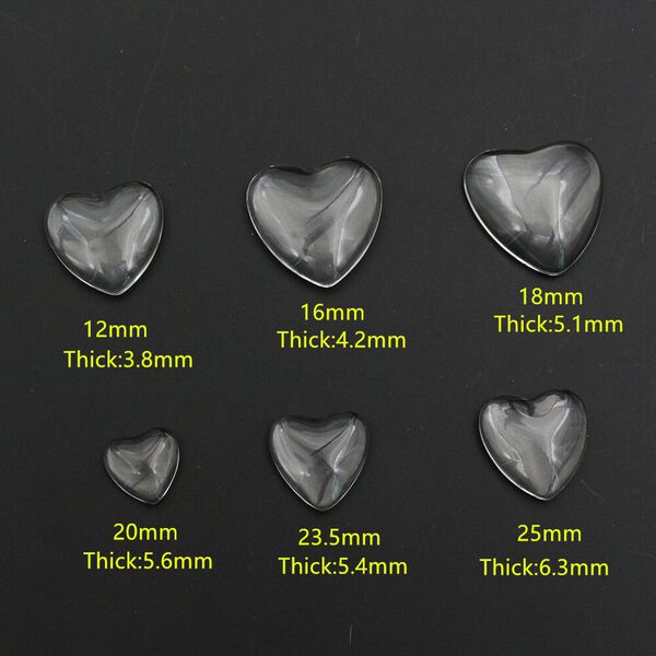transparent glass accessory heart shaped