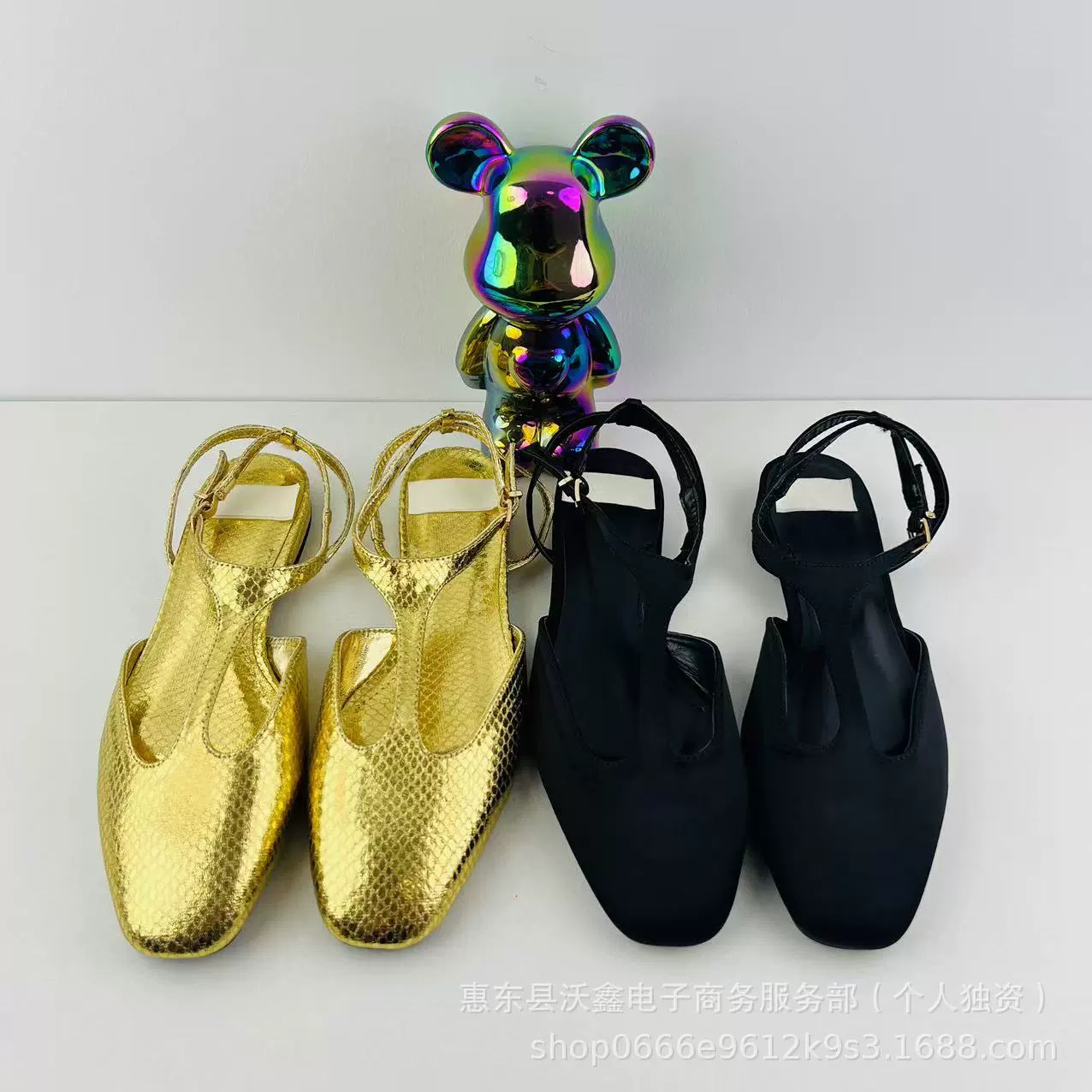 Woxin ZA Летние новые женские туфли Золотые металлические плоские сандалии Мэри Джейн носить модные сандалии