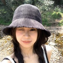 韩版百搭春夏个性毛边针织盆帽折叠水洗男女港风复古毛线渔夫帽潮