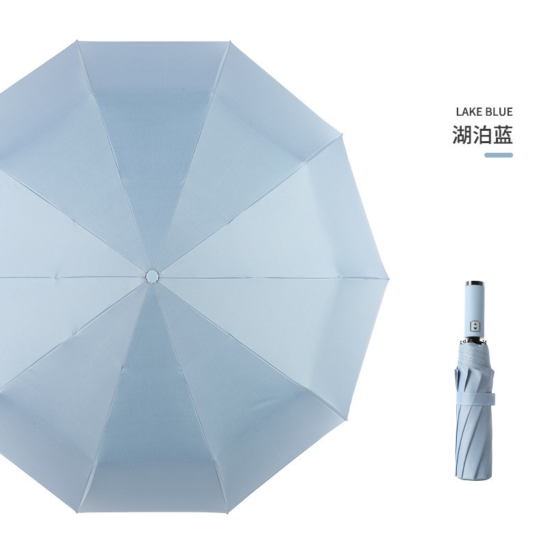 Paraguas grande totalmente automático para hombre, reforzado, doble uso para sol y lluvia, protección solar, paraguas plegable, venta al por mayor personalizada image 23