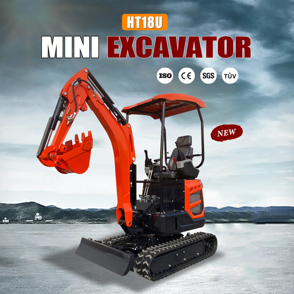 Mini excavator1 ton 1.5 ton 1.8 ton exportación de fábrica huerta jardín hogar micro excavación