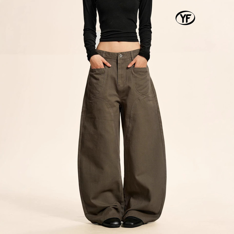 Yongfang American Retro Lumberjack Pants for Men and Women, Deconstructed Design, Loose Straight-Leg Trendy Brand Versatile Casual Workwear Trousers Yongfang American Retro Lumberjack Pants for Men and Women, Deconstructed Design, Loose Straight-Leg Trendy Brand Versatile Casual Workwear Trousers