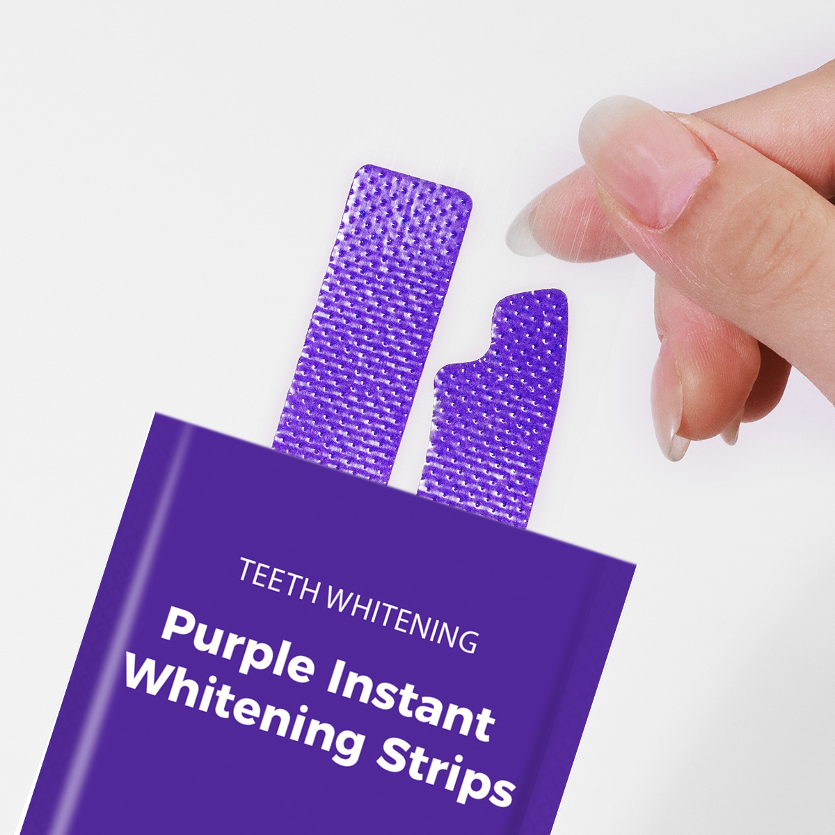 Grenzüberschreitender neuer V34 Violett Zahnaufhellungsstreifen Whitening Strips Zahnbleaching-Streifen aufhellend entgelbend leuchtend weiße Zahnstreifen