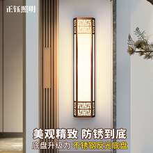 古铜色不锈钢拉丝壁灯户外防水庭院灯别墅大门仿云石壁灯新中式灯