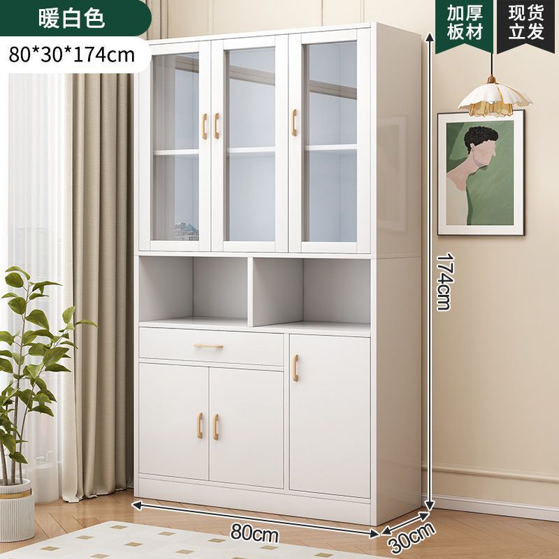 [도어 6개, 수납공간 2개] 엘레강트 웜화이트 80cm