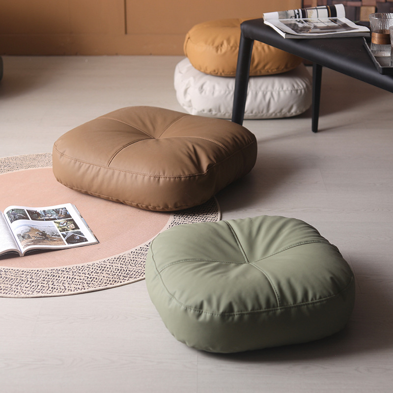 日式蒲团皮质地上坐垫懒人榻榻米飘窗垫客厅坐墩家用多用打坐垫子