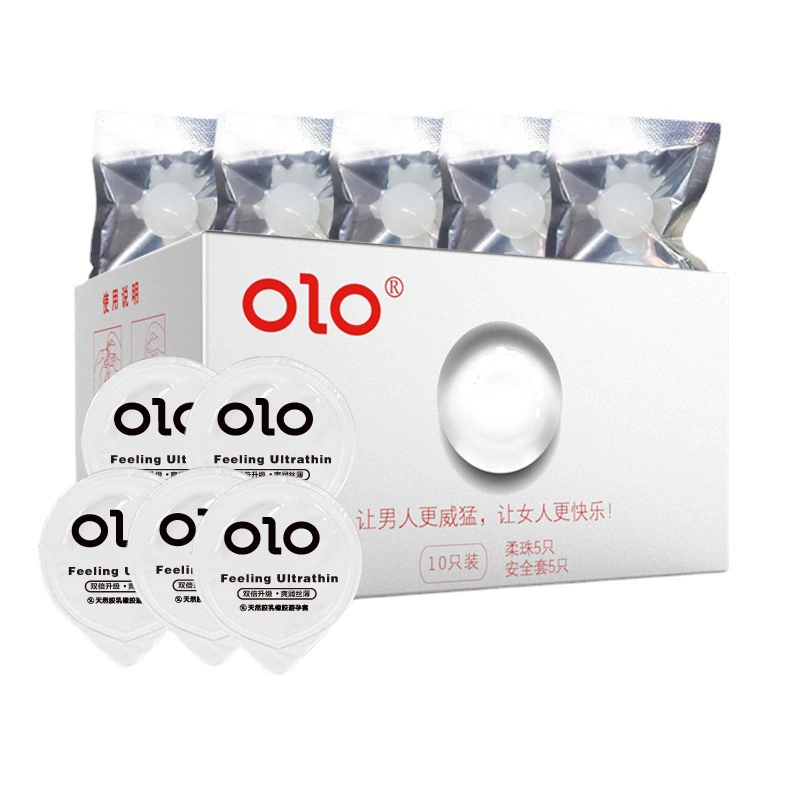 Презервативы (OLO) 001 — ультратонкие, гиалуроновая кислота, ледяной и огненный длительный эффект