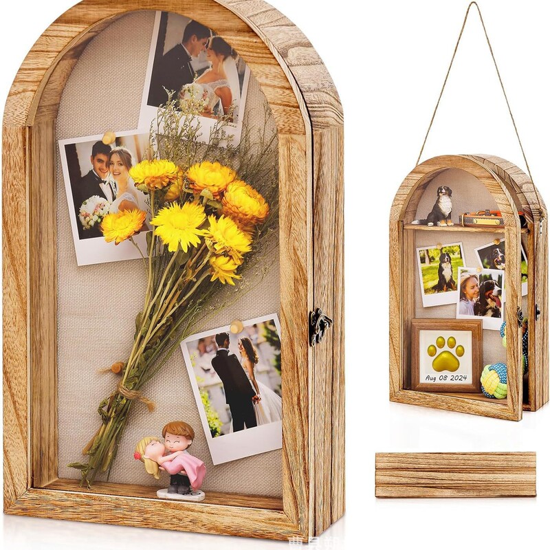 Wooden Shadow Box Photo Frame Display Case, Hangable Storage Box, Drawer-Style Wooden Multi-Purpose Memory Box Display Frame Wooden Shadow Box Photo Frame Display Case, Hangable Storage Box, Drawer-Style Wooden Multi-Purpose Memory Box Display Frame