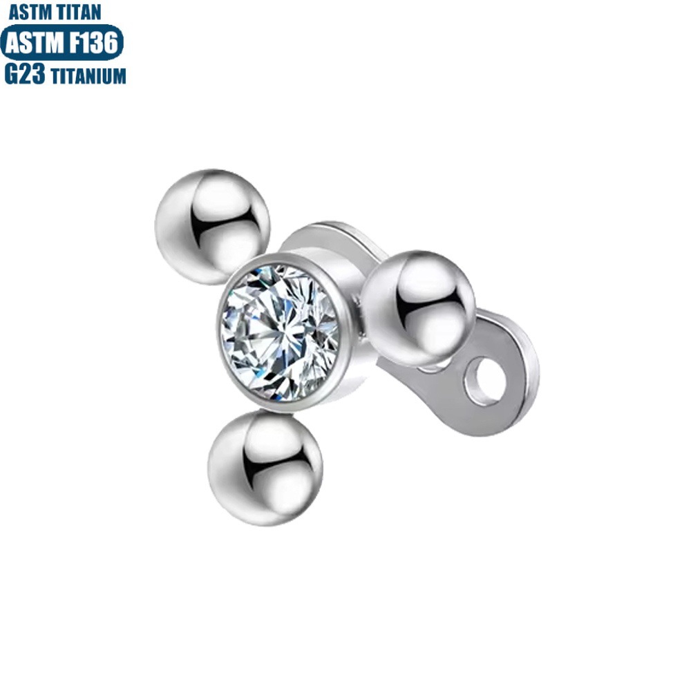 Labret stud lip piercing jewelry styling detail