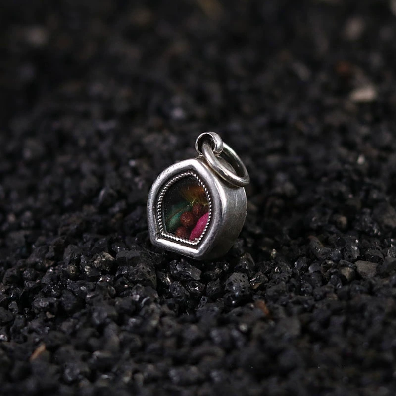 Чистая медь, посеребренная винтажная коробка Gawa, простая мини-подвеска «сделай сам», ретро, ​​маленький алтарный кулон, аксессуар, ожерелье