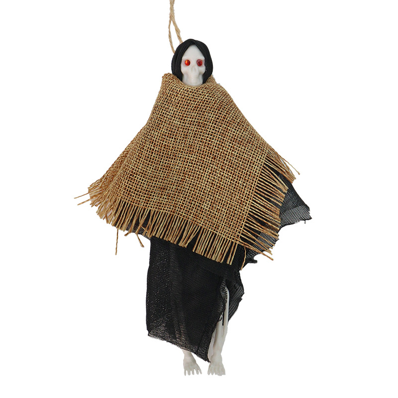 Al por mayor transfronterizo Halloween accesorios de decoración con sombrero esqueleto colgando fantasmas sala de terror fiestas accesorios de hechicería colgante