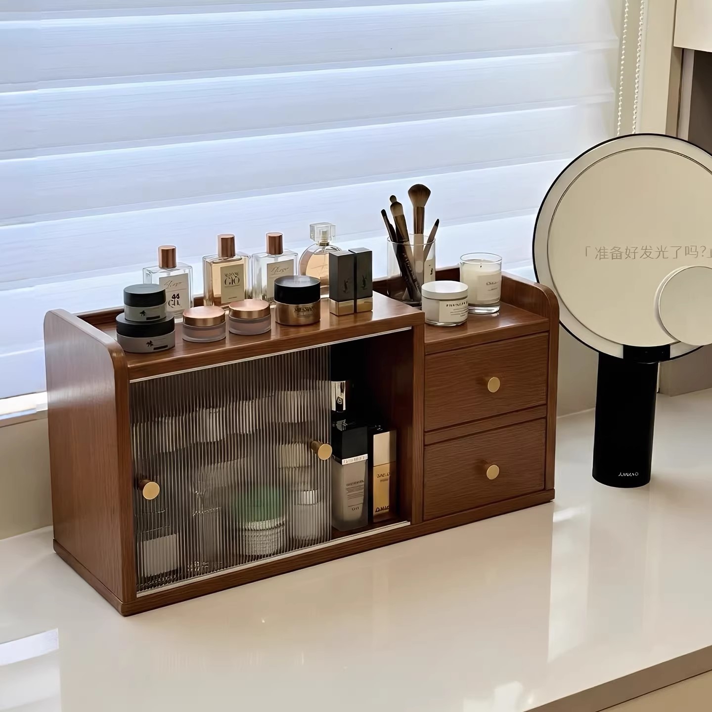 Caja de almacenamiento de cosméticos tablero rectangular acrílico estante de almacenamiento de productos de cuidado de la piel caja de acabado de comodidad caja de almacenamiento