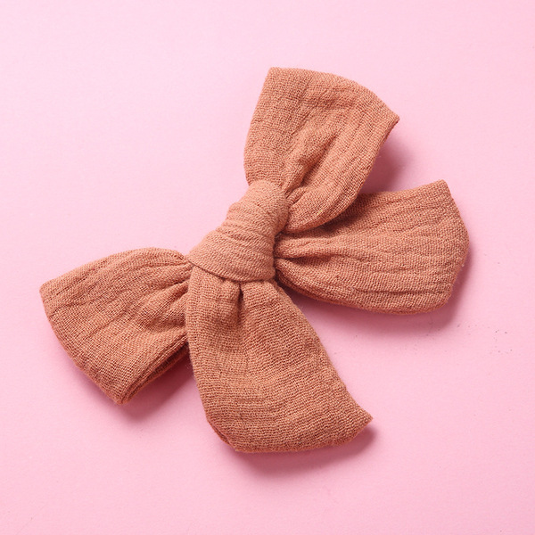 Cotton children's hairgrip with bow