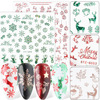 Nail stickers, Christmas fake nails contains rose for nails, 2022, pink gold, with snowflakes